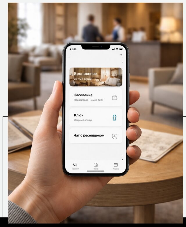 Мобильное приложение для гостей отеля в Кемерово, управление сервисом